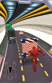 Spider Hero Dash Adventure - Iron Subway Rush Screen Shot 4