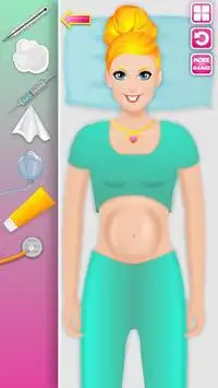 Mom Pregnant Surgery Caesarean Doctor Games Screen Shot 1