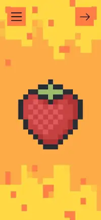 Pixel Art ASMR - pop to color fruits Screen Shot 0