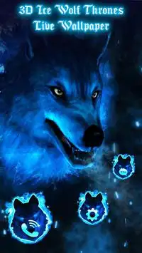 3D Ice Wolf Live Wallpaper Screen Shot 5
