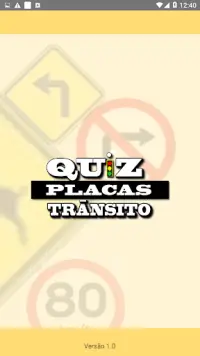 Jogo Quiz das Placas de Trânsito Screen Shot 0