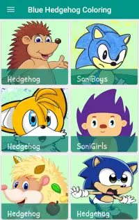 Blue Hedgehog Game Coloring Screen Shot 0