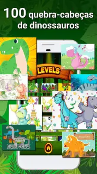 Jogos de dinossauros - quebra-cabeças infantil Screen Shot 0
