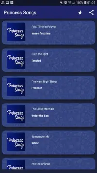 Letras de Canciones de Princess | Juegos Screen Shot 0