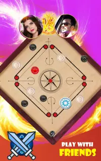Play With Friends; Carrom Board Multiplayer Screen Shot 0