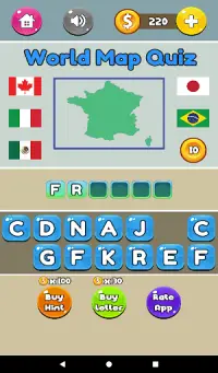 Fun Quizzes - World Map Quiz Screen Shot 5