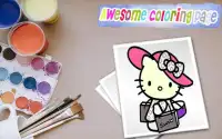 Colorear juego cutey kitty Screen Shot 2