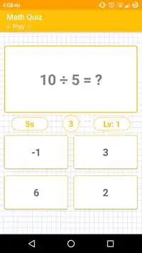 Math Quiz Screen Shot 6