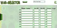 War-Selector Screen Shot 0