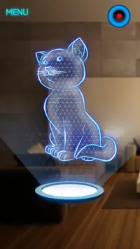 Holograma gatito Simulador 3D Screen Shot 1