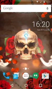 Rose Skull Animated Keyboard   Live Wallpaper Screen Shot 5