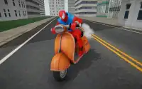 Moto Bike Pająk Pizza Delivery Skuter Simulator Screen Shot 0