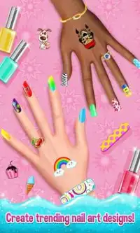 Nail Art Shiny Design Salon - Sweet Girls Manicure Screen Shot 0