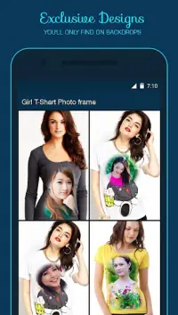 Girl T Shirt Photo Frame Screen Shot 0