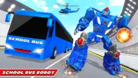 School Bus Robot Car Game Screen Shot 1