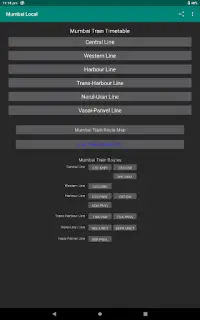 Mumbai Local Train Timetable Screen Shot 7