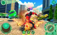 Transform Robot Flying Hero: Fire Hero Robot Games Screen Shot 8