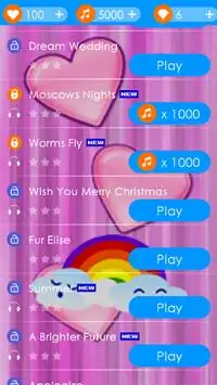 Rainbow Heart Piano Tiles Screen Shot 3