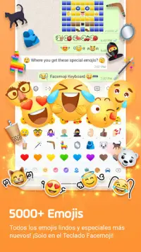 Teclado Emoji Facemoji Pro Screen Shot 1