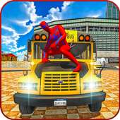 Spider Hero School Bus Driving 2017