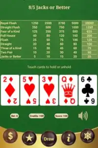 8/5 Jacks or Better Poker Screen Shot 12