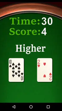 Higher Lower Card Game Challenge Screen Shot 2