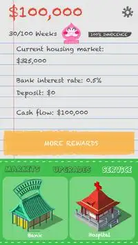 Peach Life - tap tap trading game Screen Shot 2