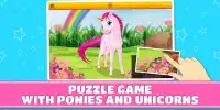 Pony Einhorn Puzzle-Spiel 2 Screen Shot 0