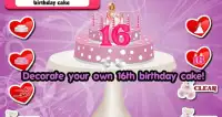 16 वें जन्मदिन केक निर्माता Screen Shot 7