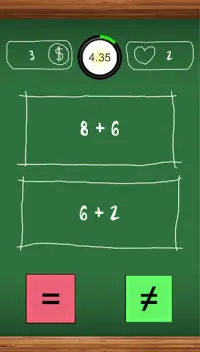 Equal or not Equal : Mental Math Game Screen Shot 1