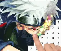 Sharingan Color by Number: Sasuke Uchiha Pixel Art Screen Shot 6