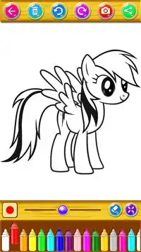 Coloring Horse Pony Book Cute Screen Shot 5