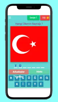 Ülke Bayrakları Quiz Oyunu Screen Shot 1