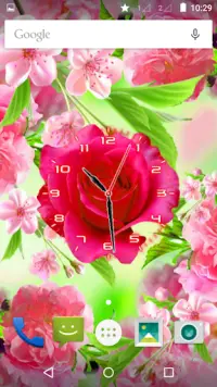 Rose Flower Clock Screen Shot 2