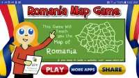Romania Map Puzzle Game Screen Shot 0