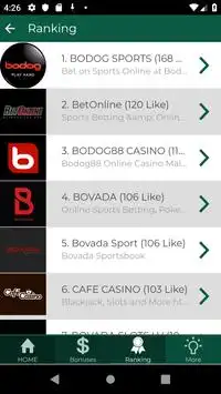 888 Casino Mobile Tools Screen Shot 1