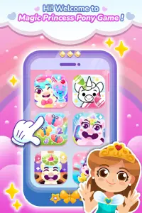 Magic Princess Pony Game for kids Screen Shot 5