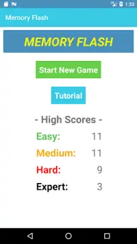 Memory Flash - Fast Paced Number Memory Game Screen Shot 0