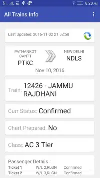 All Trains Info & PNR Status - IRCTC Railway App Screen Shot 2