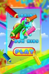 Pony Unicorn Coloring For Kids Screen Shot 3