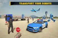 تحويل شرطة الولايات المتحدة روبوت سيارة طائرة النق Screen Shot 2