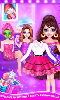 Bff куклы: конкурс красоты, модный салон макияж Screen Shot 7