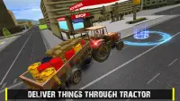 Big truck driving - Farm Tractor Cargo Drive Game Screen Shot 0