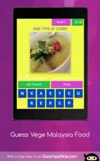 Guess Food Names -Vegetarian Malaysia Food Screen Shot 5