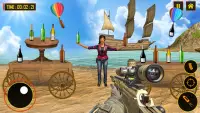 असली बोतल शूटिंग गन गेम- नि: शुल्क शूटिंग खेल 2020 Screen Shot 0