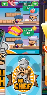 Mr Chef - Idle Restaurant Business Game Screen Shot 1