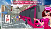 Pink Lady School Bus Driver : School Bus Simulator Screen Shot 0