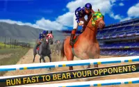 Derby paard racen & paard 3D springen spel Screen Shot 1