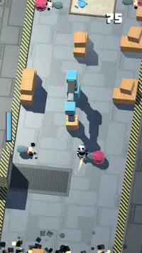 Pixel 3D Panda Runner - Factory Escape Screen Shot 2