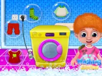 Wie man Wäsche waschen - Wäscherei und Bügel Spiel Screen Shot 0